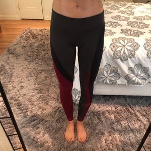 9.2.5 leggings gray, black and soft dark red